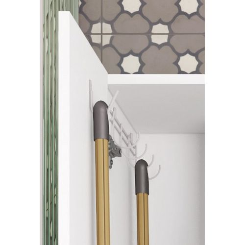 Armoire De Buanderie Et Cellier Blanche 5 Niches L 61 H 170 P 31.8 Cm