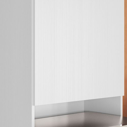 Colonne De Cuisine Micro-onde Blanc 2 Portes 5 Niches L 60 H 193 P 53.5 Cm