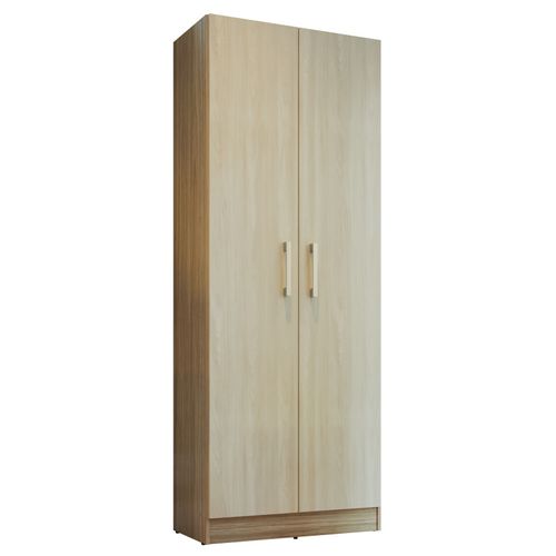 Armoire 2 Portes Chêne Et Erable Multifonctions L 61 H 160.6 P 31.8 Cm