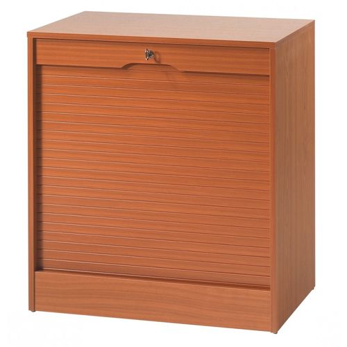 Classeur à Rideau Largeur 70 Cm Hauteur 76 Cm 8 Niches 2 Kits Ds - Coloris: Merisier
