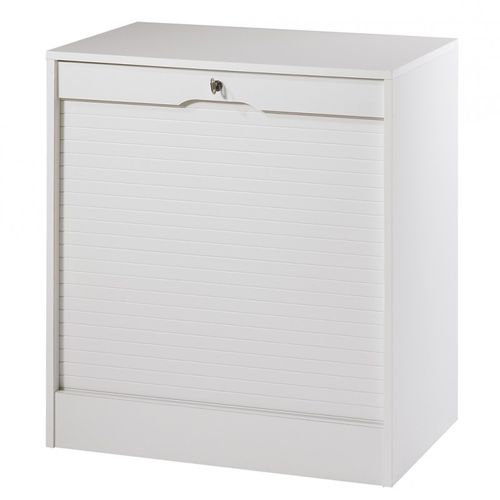 Classeur à Rideau Largeur 70 Cm Hauteur 76 Cm 8 Niches 2 Kits Ds - Coloris: Blanc