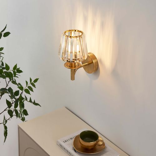 Applique Luxueuse Métal Finition Laiton Et Cristal - Odrina