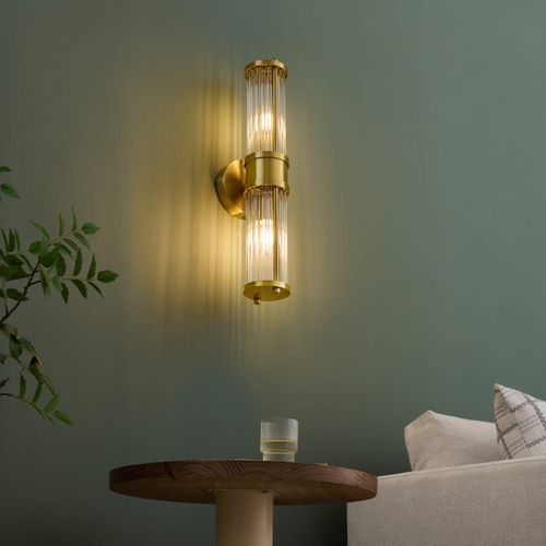 Applique Couleur Laiton Fines Tiges De Verre - Medilia