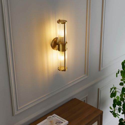 Applique Couleur Laiton Fines Tiges De Verre - Medilia