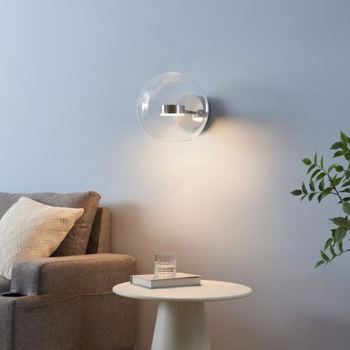 Applique Chromée LED Boule Transparente - Gica