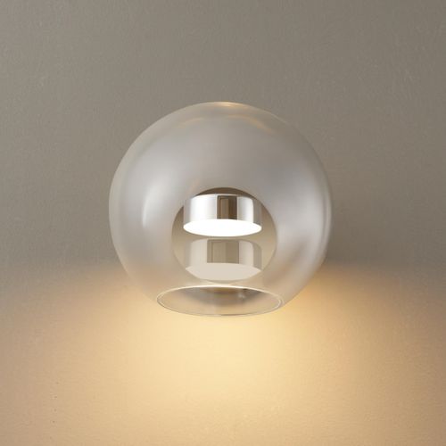 Applique Chromée LED Boule Transparente - Gica