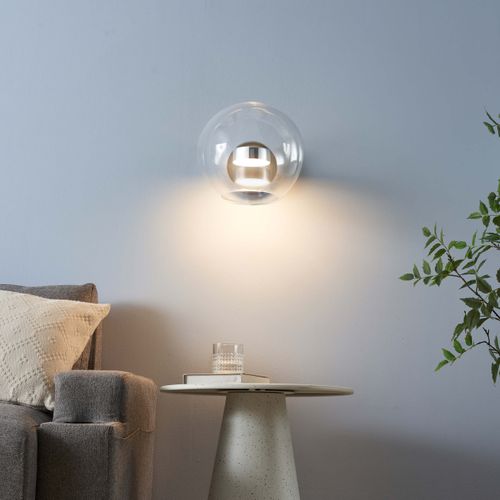 Applique Chromée LED Boule Transparente - Gica