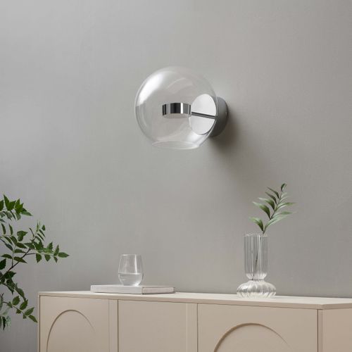 Applique Chromée LED Boule Transparente - Gica