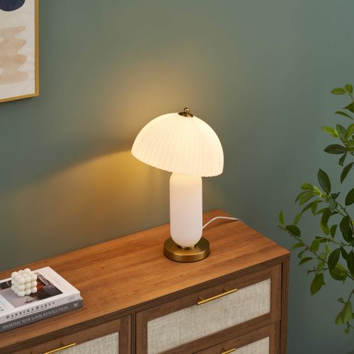 Lampe à Poser Vintage Avec Coupole En Verre Orientable - Adaline