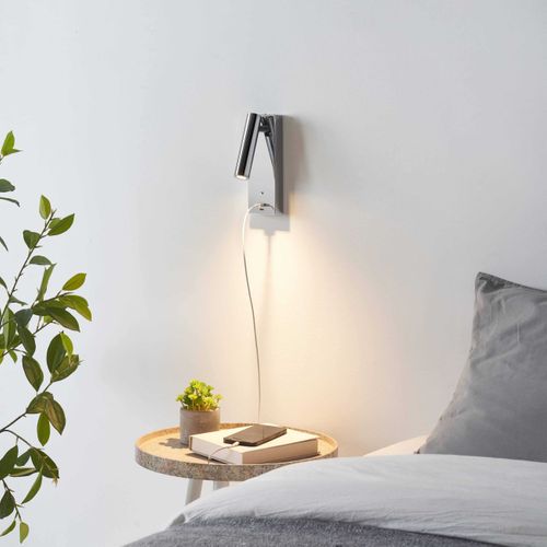 Applique LED Liseuse Chromée Port USB Et Variateur Intégrée - Tofino