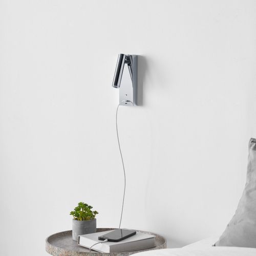 Applique LED Liseuse Chromée Port USB Et Variateur Intégrée - Tofino