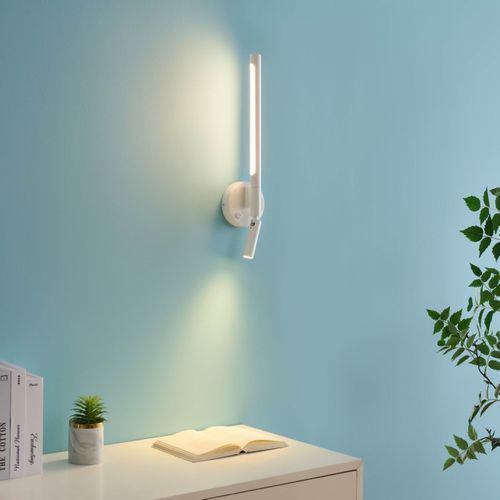 Applique Murale Blanche Avec Liseuse LED Orientable - Noxea