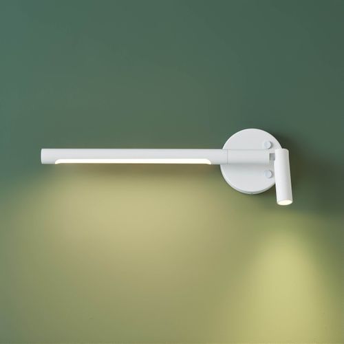 Applique Murale Blanche Avec Liseuse LED Orientable - Noxea