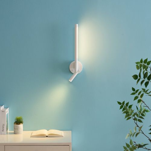 Applique Murale Blanche Avec Liseuse LED Orientable - Noxea