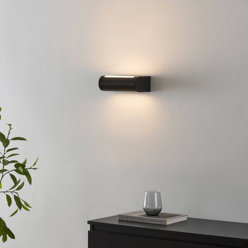 Petite Applique LED Rectangulaire Noire Pour Extérieur - Ilona