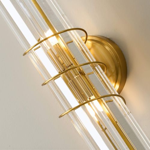 Applique Dorée Verre Transparent Et Ornement En Spirale - Daryna