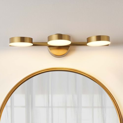 Applique Triple Laiton LED Intégrée 3 Spots Orientables - Syloria