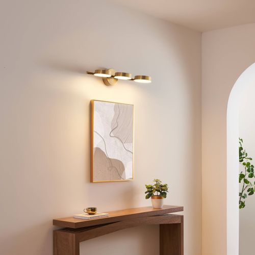 Applique Triple Laiton LED Intégrée 3 Spots Orientables - Syloria