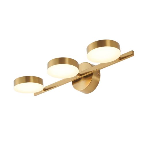 Applique Triple Laiton LED Intégrée 3 Spots Orientables - Syloria