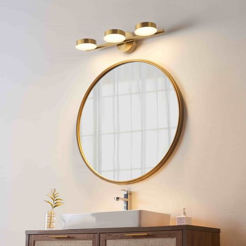 Applique Triple Laiton LED Intégrée 3 Spots Orientables - Syloria