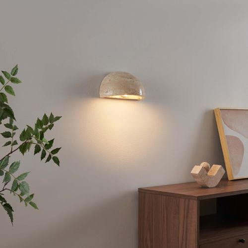 Applique Demi-lune Marbre Travertin LED Intégrée 3w - Sève