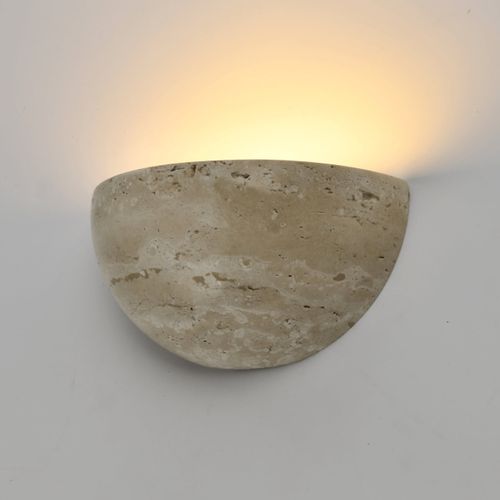 Applique Demi-lune Marbre Travertin LED Intégrée 3w - Sève