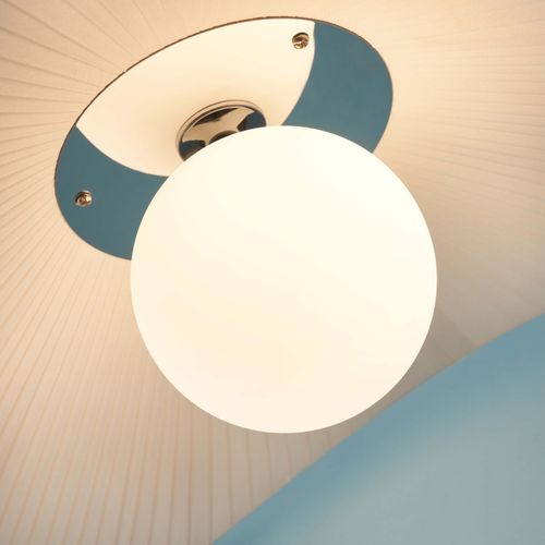 Grande Suspension Aérienne Courbée En Métal Et Textile Blanc - Odalia