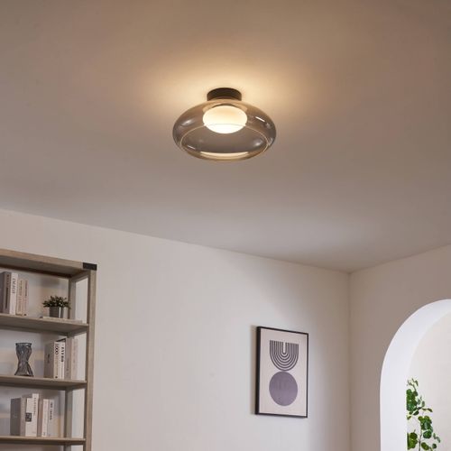 Éclairage LED Rond Ultra Tendance Avec Abat-jour En Verre Fumé - Théoria