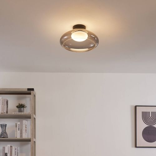 Éclairage LED Rond Ultra Tendance Avec Abat-jour En Verre Fumé - Théoria
