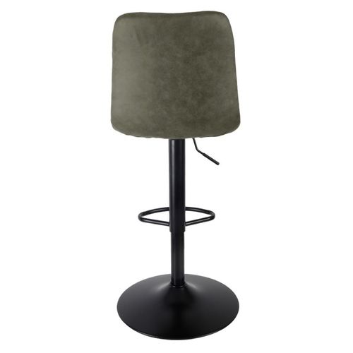 Lot 2 Tabourets De Bar Réglables Microfibre Vert Et Métal - Coby 2