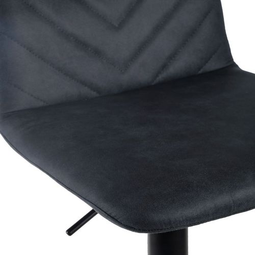 Lot 2 Tabourets De Bar Réglables En Microfibre Anthracite - Coby 2