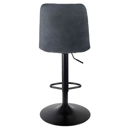Lot 2 Tabourets De Bar Réglables En Microfibre Anthracite - Coby 2