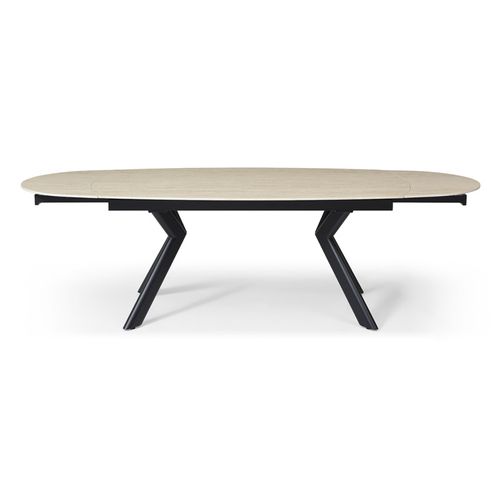 Table Extensible 180 à 260 Cm Ovale Céramique Effet Travertin - Kite