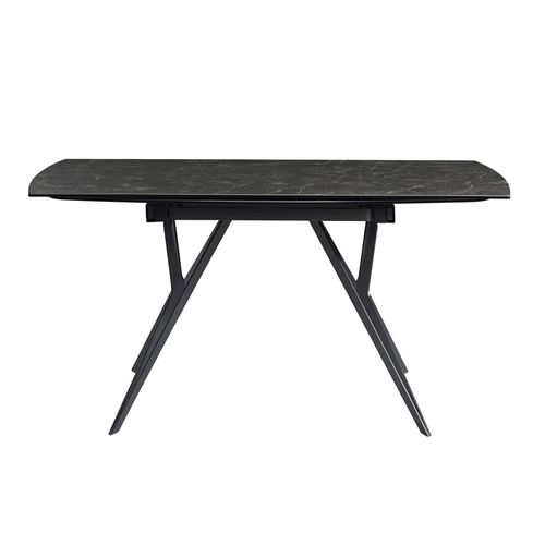 Table Extensible 90 à 160 Cm Céramique Gris Anthracite Marbré - Emmett