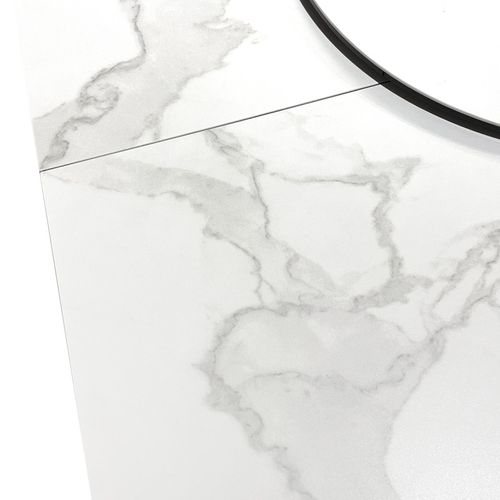 Table 140 à 174 Cm Céramique Blanc Plateau De Service Tournant - Twist