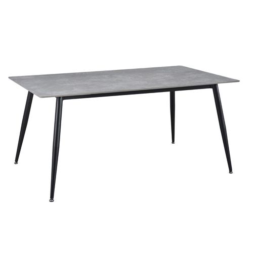 Table 180 X 90 Cm En Céramique Gris Béton Pieds Métal - Ryder 2