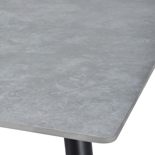 Table 180 X 90 Cm En Céramique Gris Béton Pieds Métal - Ryder 2