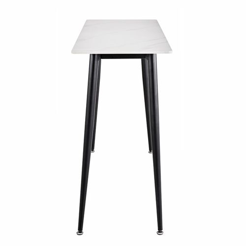 Console 120 Cm Céramique Blanc Pieds Évasés Métal Noir - Ryder 2