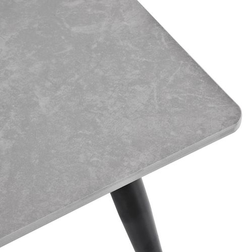 Table Basse 120 Cm Céramique Gris Béton Pieds Métal Noir - Ryder 2