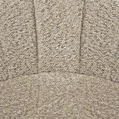 Lot 2 Chaises Coquillage Rotatives 180° Tissu Bouclette Taupe - Tissaia