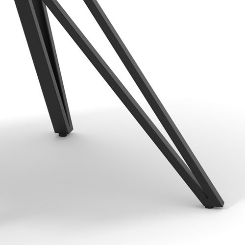 Table Extensible 180 à 260 Cm Céramique Noir Marbré Pieds En V - Indiana 10