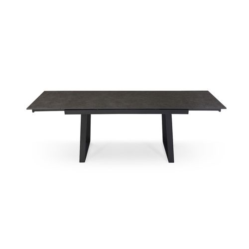 Table Extensible 180 à 260 Cm Céramique Gris Anthracite Pieds Luge - Utah 02