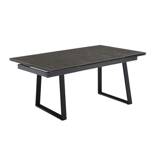 Table Extensible 180 à 260 Cm Céramique Gris Anthracite Pieds Luge - Utah 02