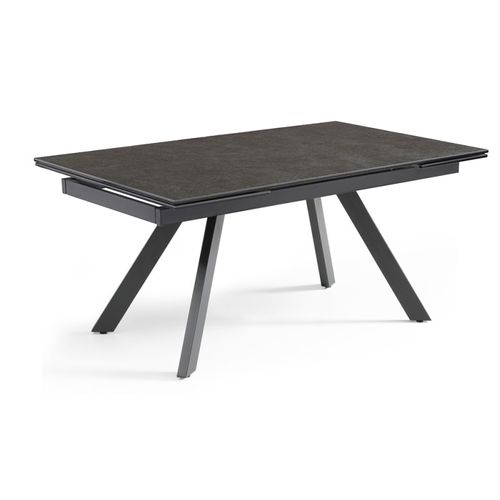 Table Extensible 180 à 260 Cm Céramique Gris Anthracite Pieds Inclinés - Utah 08