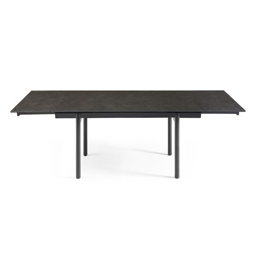 Table Extensible 180 à 260 Cm Céramique Gris Anthracite Pieds Droits - Utah 09