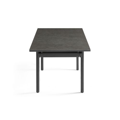 Table Extensible 180 à 260 Cm Céramique Gris Anthracite Pieds Droits - Utah 09
