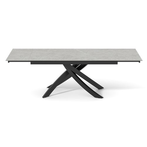 Table Extensible 160 à 240 Cm Céramique Gris Marbré Pied Entrecroisé - Arizona 11