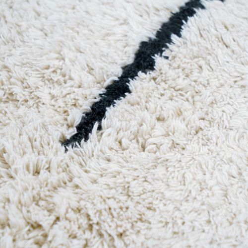 Tapis Salon Lavable Berbère En Coton Écru 60x90 - Style Bohème