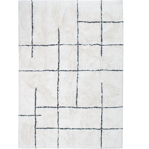 Tapis Salon Lavable Berbère En Coton Écru 60x90 - Style Bohème