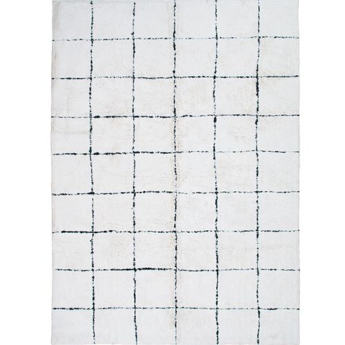 Tapis Salon Lavable Berbère En Coton Blanc Écru 60x90 - Style Bohème